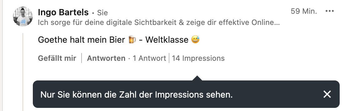 kommentieren auf linkedin