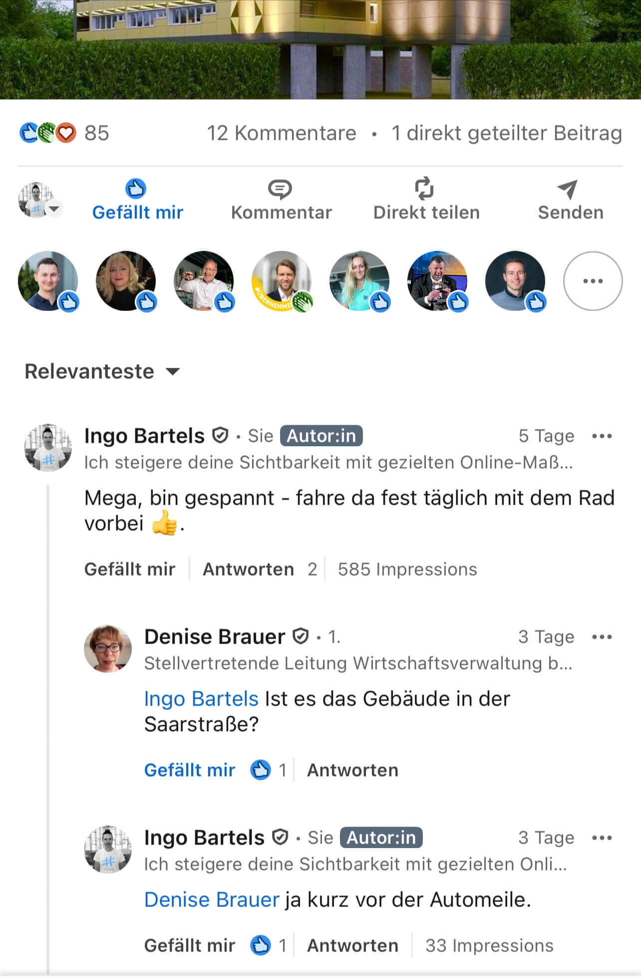 Gib auf LinkedIn deinen Senf dazu 1 kommentar wolfsburg