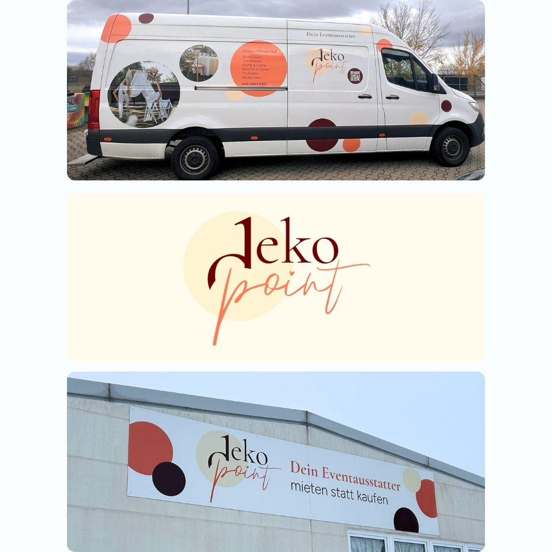 Beispiele Logo, Transporter und Hallenbeschilderung im neuen Design